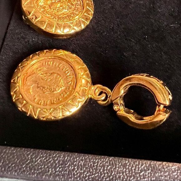 SOLD!!  #2- Carolee Gold Coin Jewelry & earrings & matching key ring & bracelet - Picture 9 of 11
